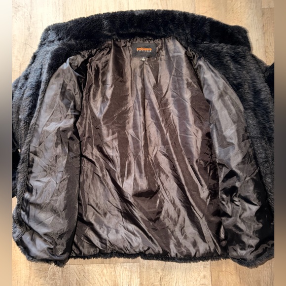Ambiance Midnight Faux Fur Coat - Picture 5 of 5